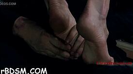 Femdom game with ball licking, spanking, and blowjob.