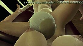 Old Man Enjoys Voluptuous Bikini Beauty in Intimate POV Encounter on Sofa