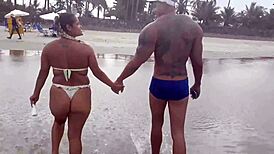 African Pornstar Paty Bumbum Sucking Big Cock Outdoor