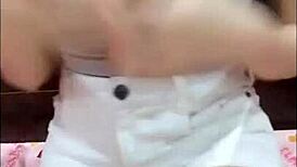 asian babe shows big tits on webcam
