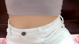 asian babe shows big tits on webcam