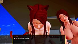 redhead teen with small tits in new family 😍