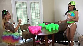 latina amateurs partying with huge dicks in 4some blowjob fucking!!