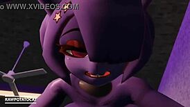 Big tits shemale with monster cock titty fucks and orgasms in nightclub orgy.