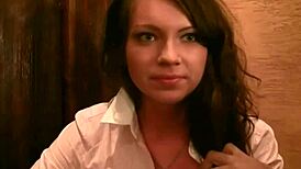 Brunette Sucks Black Cock for Money