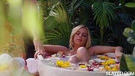 Ever wonder how Allie and Alina turn bath time into soaking wet muff diving?