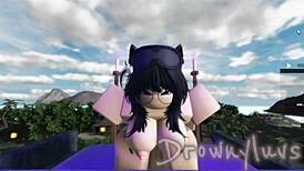 Roblox egirl with big tits sucks huge cock before fucking