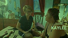 Nerdy blonde dominates huge black cock with wild riding skills. She owns it!