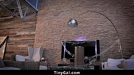 pigtail ginger teen banged hard by big dick on halloween, wow tinygal!