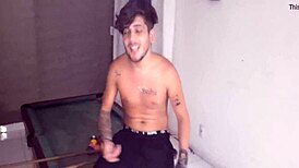 Flakael stars in group POV gay fucking with petite twink outdoors.