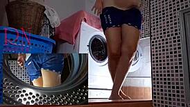Domination in Laundry: Curvy Housewife Trapped and Fucked Inside Washing Machine Mix 1