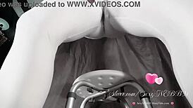 Cougar squirts in white pants