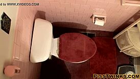 few twinks voyeur piss in toilet and hot solo masturbation