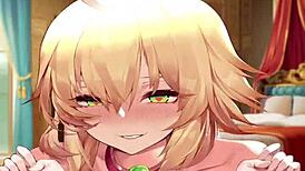 charlotte feels tricked into titty fucking that big cock.