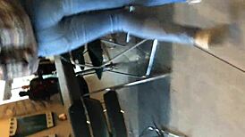 hidden camera catches candid ass voyeur moment in public