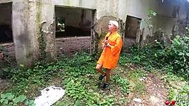 Sexy Prisoner Sucking Dick Deep in Abandoned Spot