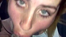 In this intimate scene, she expresses her love for taking the cock deep in her mouth, eagerly swallowing every drop of cum that follows