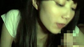 Mirei-chan gives sloppy blowjob in the bath with age-gap couple