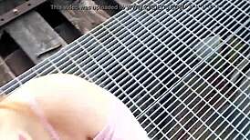 Wow, that beautiful young 18+ amateur gives public blowjob outdoors