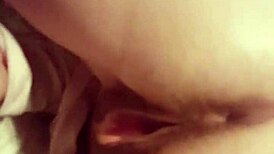 i stretch my wife's pussy and ass with deep purple dildo while she masturbates