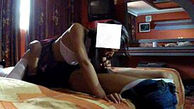 chica colegiala gets hot in hotel skirt action