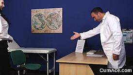 flirty hottie receives a facial cumshot