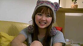 Sexy busty Asian teen 18+ girlfriend fingers her ex's friend with natural big tits