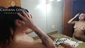 Shower Turns Into Solo Play With Intense Desire