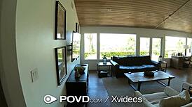 POVd captures blonde taking bullz eye clutch facial in intense action