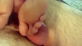 Foot Massage Featuring Toes and Fetish Elements