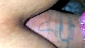 Homemade video of toothless person in intimate moment.