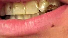 mouth vore close-up with fifi foxx devouring gummy bears