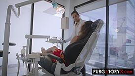 In PurgatoryX's The Dentist Vol 3 Part 1 Amber Summer rides the doctor