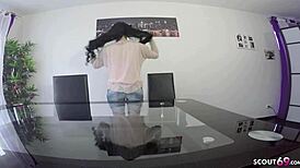 I cast this german teen's big tits in my pov creampie session