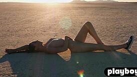 Hot teen Willa Prescott strips to reveal perfect body outdoors