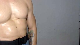 curious gay guy explores solo play with intense moves in steamy session