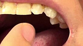 mouth vore close-up with fifi foxx devouring gummy bears