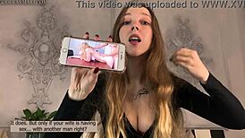 wife instructs you to jerk off to her cheating photos in cuckold story part 3.