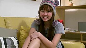 Sexy busty Asian teen 18+ girlfriend fingers her ex's friend with natural big tits