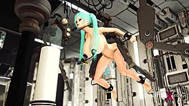 Sex Android Dominates Busty Hottie in Spacecraft Restraints!