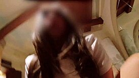 asian cowgirl with big assets rides hard