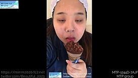 Rookie Sakura Asakura Selfie Style Chaku-Ero Hentai Fetish Video