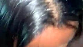 Ebony Wife Sucks Husband In Cuckold Scene Until He Cums