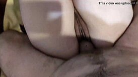 Licked hairy pussy and fucked to jet orgasm!