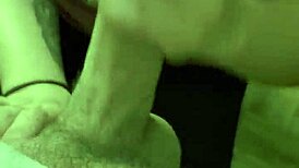 asian handjob leads to cum facial sucking