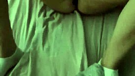 The wife starts rubbing her pussy on dick, but can't resist riding to cumshot.