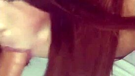 Wanessa silva142 sucks a young guy, tastes his cum, and swallows it all.