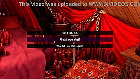 Azraesha plays Halloween in the rift, sucking big tits and giving blowjob in spooky costume fun