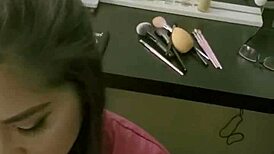 asian handjob leads to cum facial sucking