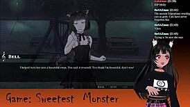 Vtuber Lewdneko Engages In Halloween Game With Monsters